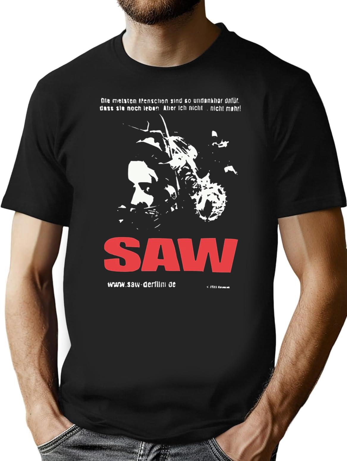 Vintage Saw 2004 Movie Promo Essential Premium Heavyweight Cotton T-Shirt - Black