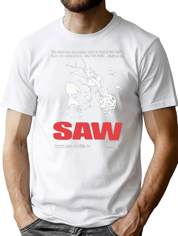 Vintage Saw 2004 Movie Promo Essential Premium Heavyweight Cotton T-Shirt - White
