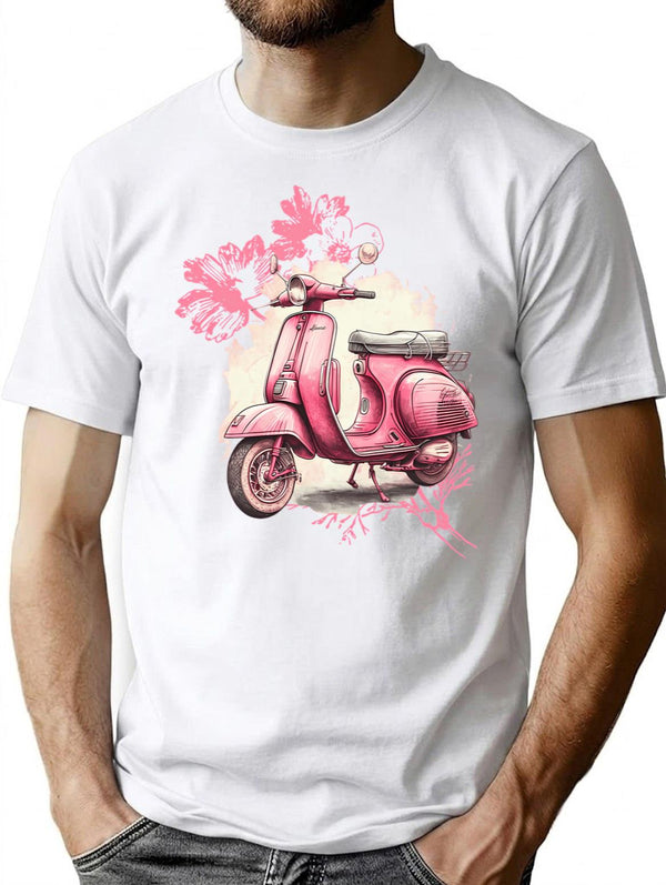 Vintage Scooter Retro Souls T-Shirt for Men & Women, T-Shirts Graphic Tee - White