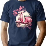 Vintage Scooter Retro Souls T-Shirt for Men & Women, T-Shirts Graphic Tee - Navy