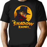 Vintage Shadow T-Shirt for Men & Women, T-Shirts Graphic Tee - Black