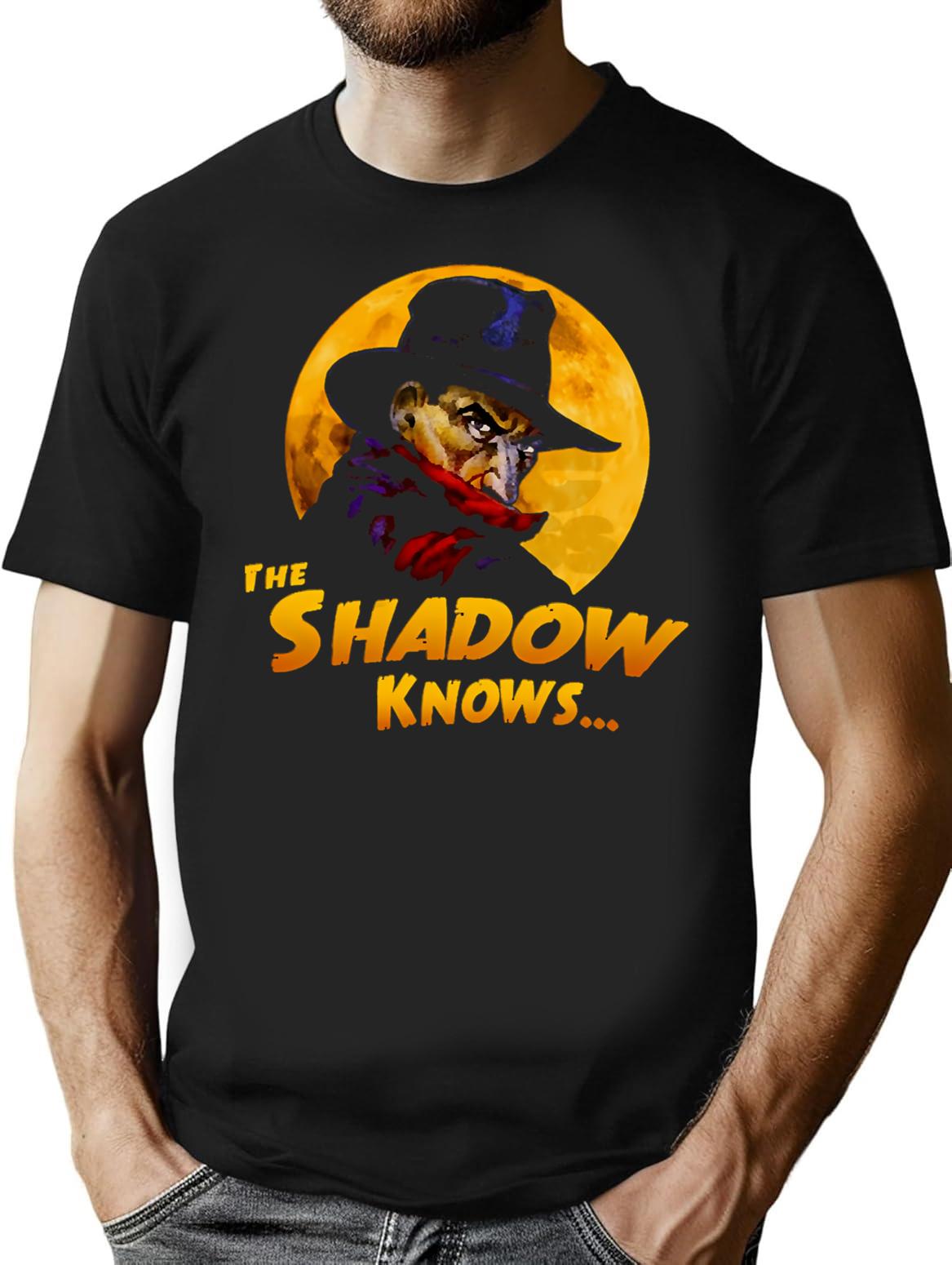 Vintage Shadow T-Shirt for Men & Women, T-Shirts Graphic Tee - Black