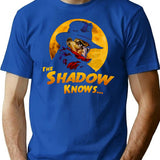 Vintage Shadow T-Shirt for Men & Women, T-Shirts Graphic Tee - Blue