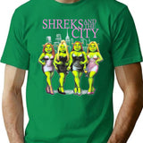 Vintage Shreks And The City T-Shirt for Men & Women, T-Shirts Graphic Tee - Green
