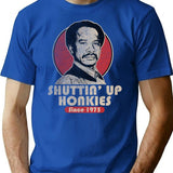 Vintage Shut Up Honky 1975 T-Shirt for Men & Women, T-Shirts Graphic Tee - Blue