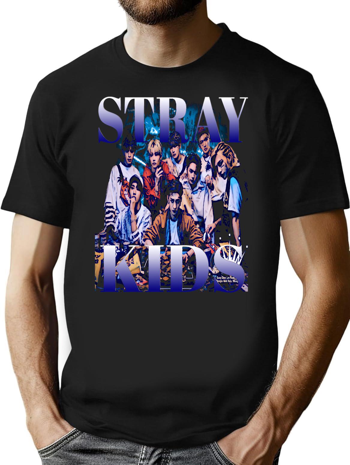 Vintage Skz T-Shirt for Men & Women, T-Shirts Graphic Tee - Black