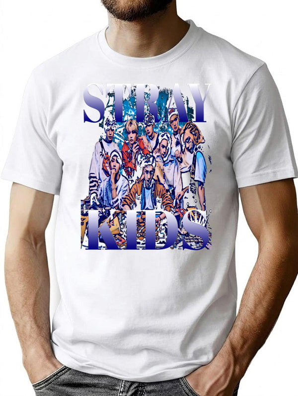 Vintage Skz T-Shirt for Men & Women, T-Shirts Graphic Tee - White