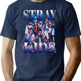 Vintage Skz T-Shirt for Men & Women, T-Shirts Graphic Tee - Navy