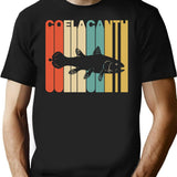 Vintage Style Coelacanth Silhouette Shirt T-Shirt for Men & Women, T-Shirts Graphic Tee - Black