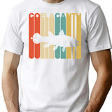 Vintage Style Coelacanth Silhouette Shirt T-Shirt for Men & Women, T-Shirts Graphic Tee - White