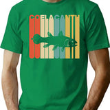 Vintage Style Coelacanth Silhouette Shirt T-Shirt for Men & Women, T-Shirts Graphic Tee - Green