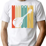 Vintage Style Mandolin Silhouette Shirt T-Shirt for Men & Women, T-Shirts Graphic Tee - White