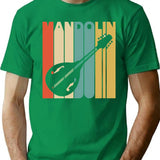 Vintage Style Mandolin Silhouette Shirt T-Shirt for Men & Women, T-Shirts Graphic Tee - Green