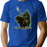 Vintage Style Mount Blade Warband Print T-Shirt for Men & Women, T-Shirts Graphic Tee - Blue