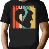 Vintage Style Squirrel Silhouette Shirt T-Shirt for Men & Women, T-Shirts Graphic Tee - Black