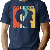 Vintage Style Squirrel Silhouette Shirt T-Shirt for Men & Women, T-Shirts Graphic Tee - Navy