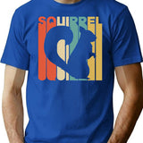 Vintage Style Squirrel Silhouette Shirt T-Shirt for Men & Women, T-Shirts Graphic Tee - Blue