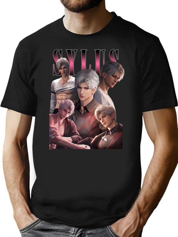 Vintage Sylus Bootleg Style T-Shirt for Men & Women, T-Shirts Graphic Tee - Black