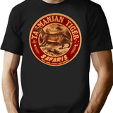 Vintage Tasmanian Tiger Safari T-Shirt for Men & Women, T-Shirts Graphic Tee - Black