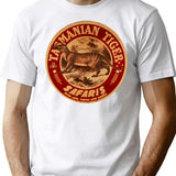 Vintage Tasmanian Tiger Safari T-Shirt for Men & Women, T-Shirts Graphic Tee - White