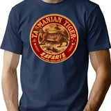 Vintage Tasmanian Tiger Safari T-Shirt for Men & Women, T-Shirts Graphic Tee - Navy