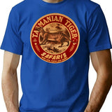 Vintage Tasmanian Tiger Safari T-Shirt for Men & Women, T-Shirts Graphic Tee - Blue