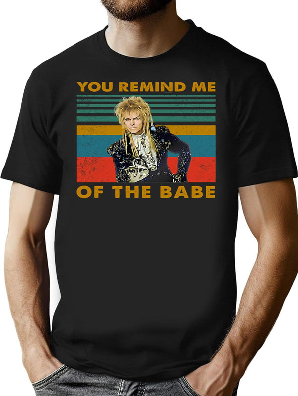 Vintage The Labyrinth Film Idol Art Gift For Fans T-Shirt for Men & Women, T-Shirts Graphic Tee - Black