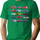 Vintage Toy Cars T-Shirt for Men & Women, T-Shirts Graphic Tee - Green