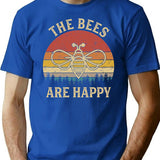Vintage Valheim The Bees Are Happy T-Shirt for Men & Women, T-Shirts Graphic Tee - Blue