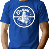Vintage Venue Birdland Jazz Club T-Shirt for Men & Women, T-Shirts Graphic Tee - Blue
