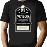 Vintage Victorian Poison Apothecary Arsenic Label Gothic T-Shirt for Men & Women, T-Shirts Graphic Tee - Black