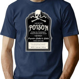 Vintage Victorian Poison Apothecary Arsenic Label Gothic T-Shirt for Men & Women, T-Shirts Graphic Tee - Navy