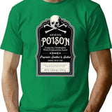 Vintage Victorian Poison Apothecary Arsenic Label Gothic T-Shirt for Men & Women, T-Shirts Graphic Tee - Green