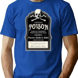 Vintage Victorian Poison Apothecary Arsenic Label Gothic T-Shirt for Men & Women, T-Shirts Graphic Tee - Blue