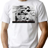Vintage Voyage Steamboat Willie Tribute Sticker T-Shirt for Men & Women, T-Shirts Graphic Tee - White