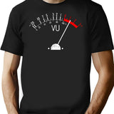 Vintage Vu Meter (Distressed White) T-Shirt for Men & Women, T-Shirts Graphic Tee - Black