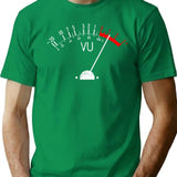 Vintage Vu Meter (Distressed White) T-Shirt for Men & Women, T-Shirts Graphic Tee - Green