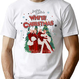 Vintage White Christmas Movie T-Shirt for Men & Women, T-Shirts Graphic Tee - White