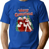 Vintage White Christmas Movie T-Shirt for Men & Women, T-Shirts Graphic Tee - Blue