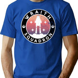 Vintage Wraith Squadron Insignia T-Shirt for Men & Women, T-Shirts Graphic Tee - Blue