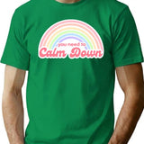 Vintage You Need To Calm Down T-Shirt for Men & Women, T-Shirts Graphic Tee - Green