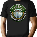 Vintage Zambezi Lager Logo T-Shirt for Men & Women, T-Shirts Graphic Tee - Black