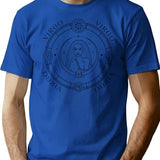 Vintage Zodiac Sign - Virgo T-Shirt for Men & Women, T-Shirts Graphic Tee - Blue