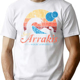 Visit Arrakis - Vintage Distressed Surf - Dune - Sci Fi T-Shirt for Men & Women, T-Shirts Graphic Tee - White