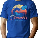 Visit Arrakis - Vintage Distressed Surf - Dune - Sci Fi T-Shirt for Men & Women, T-Shirts Graphic Tee - Blue