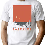 Visit Tatooine T-Shirt for Men & Women, T-Shirts Graphic Tee - White
