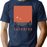 Visit Tatooine T-Shirt for Men & Women, T-Shirts Graphic Tee - Navy