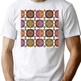 Vivid Mandala Symphony T-Shirt for Men & Women, T-Shirts Graphic Tee - White
