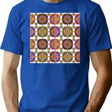 Vivid Mandala Symphony T-Shirt for Men & Women, T-Shirts Graphic Tee - Blue