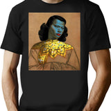 Vladimir Tretchikoff Vintage Painting Famous Art Reproduction Asian Fashion Illustration T-Shirt for Men & Women, T-Shirts Graphic Tee - Black